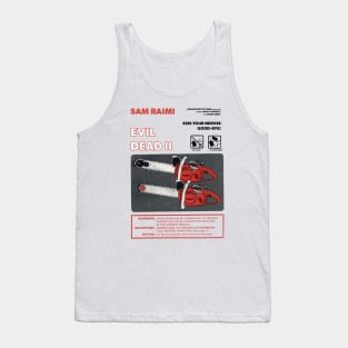 Evil Dead 2 Chainsaw Poster (Black Text) Tank Top